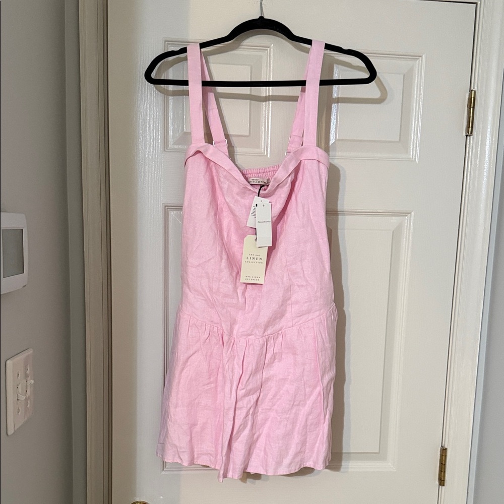 Women's Abercrombie Pink Linen Dress